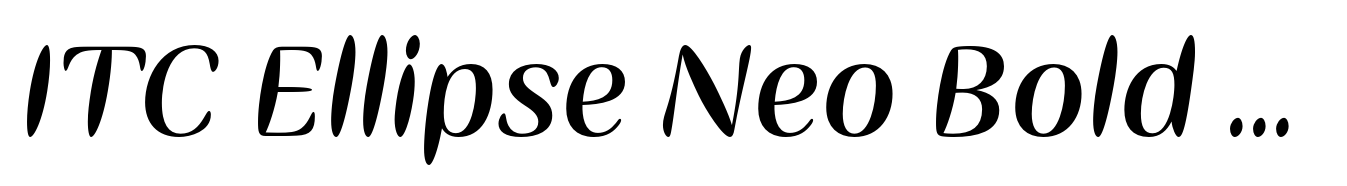ITC Ellipse Neo Bold Italic